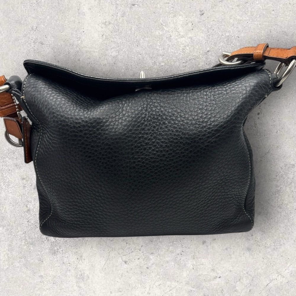 Coach 2006 Black Chelsea Pebbled Leather Shoulder Hobo Bag - Picture 4 of 14